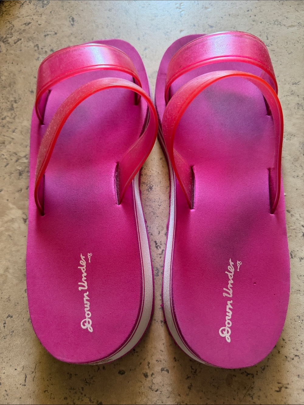 Women's Pink Platform Slide Sandals